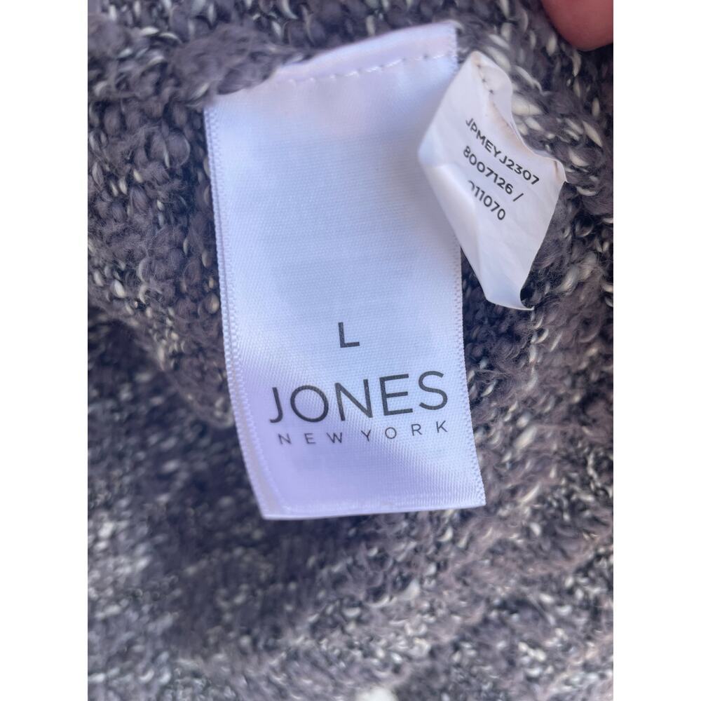 gray Jones New York Sweater Vest with ruffle front L - Picture 5 of 5